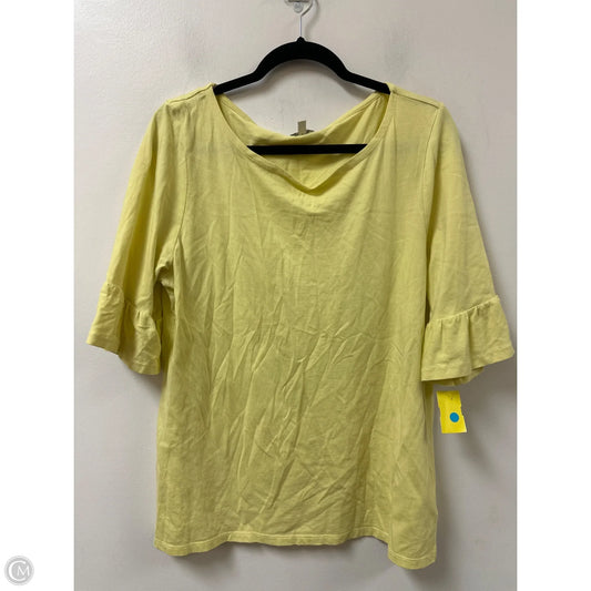 Top Short Sleeve By Talbots In Green, Size: L