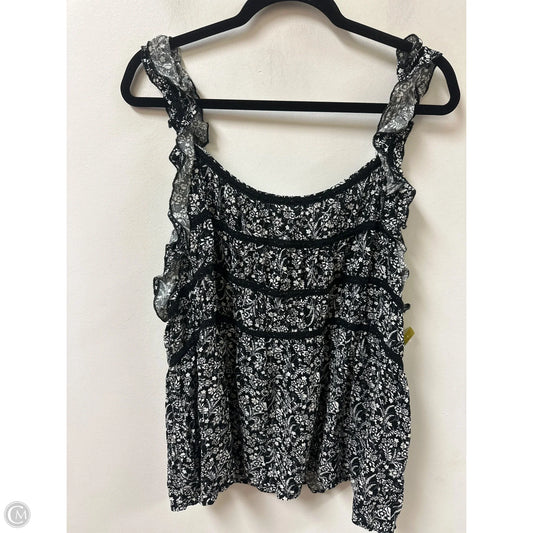 Top Sleeveless By Maurices In Black & White, Size: 2x