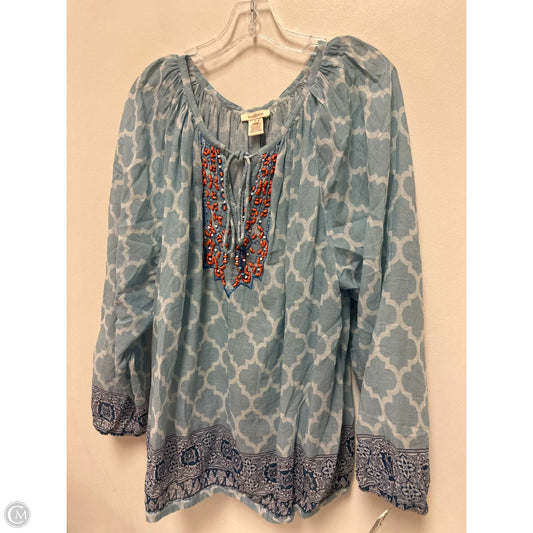 Top Long Sleeve By Sundance In Blue, Size: S