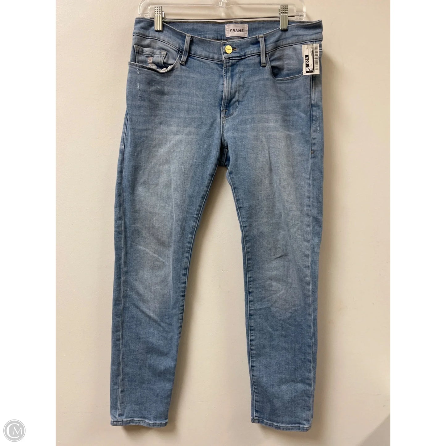 Jeans Skinny By Frame In Blue Denim, Size: 6