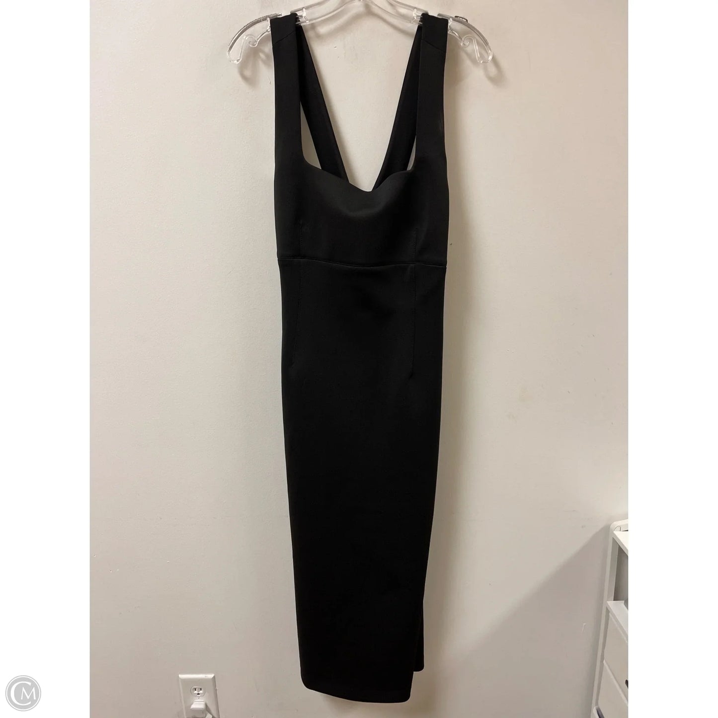 Dress Casual Midi By Donna Karan In Black, Size: L