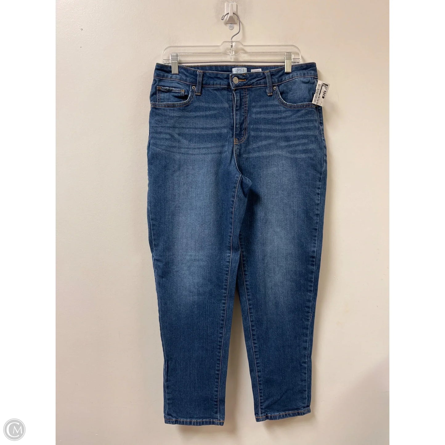 Jeans Skinny By Time And Tru In Blue Denim, Size: 12