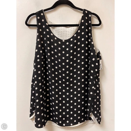 Top Sleeveless By Clothes Mentor In Polkadot Pattern, Size: L