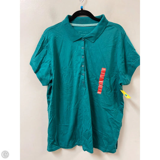 Blouse Short Sleeve By Mossimo In Green, Size: 2x
