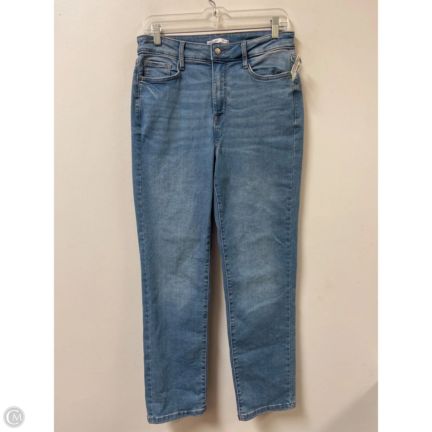 Jeans Straight By Nine West In Blue Denim, Size: 10