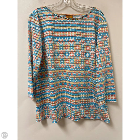 Top Long Sleeve By Ruby Rd In Blue, Size: L