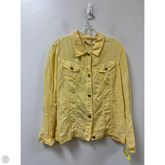 Jacket Other By Chicos In Yellow, Size: Xl