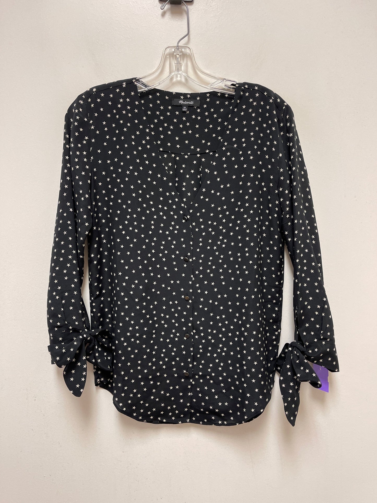 Black Top Long Sleeve Madewell, Size Xs