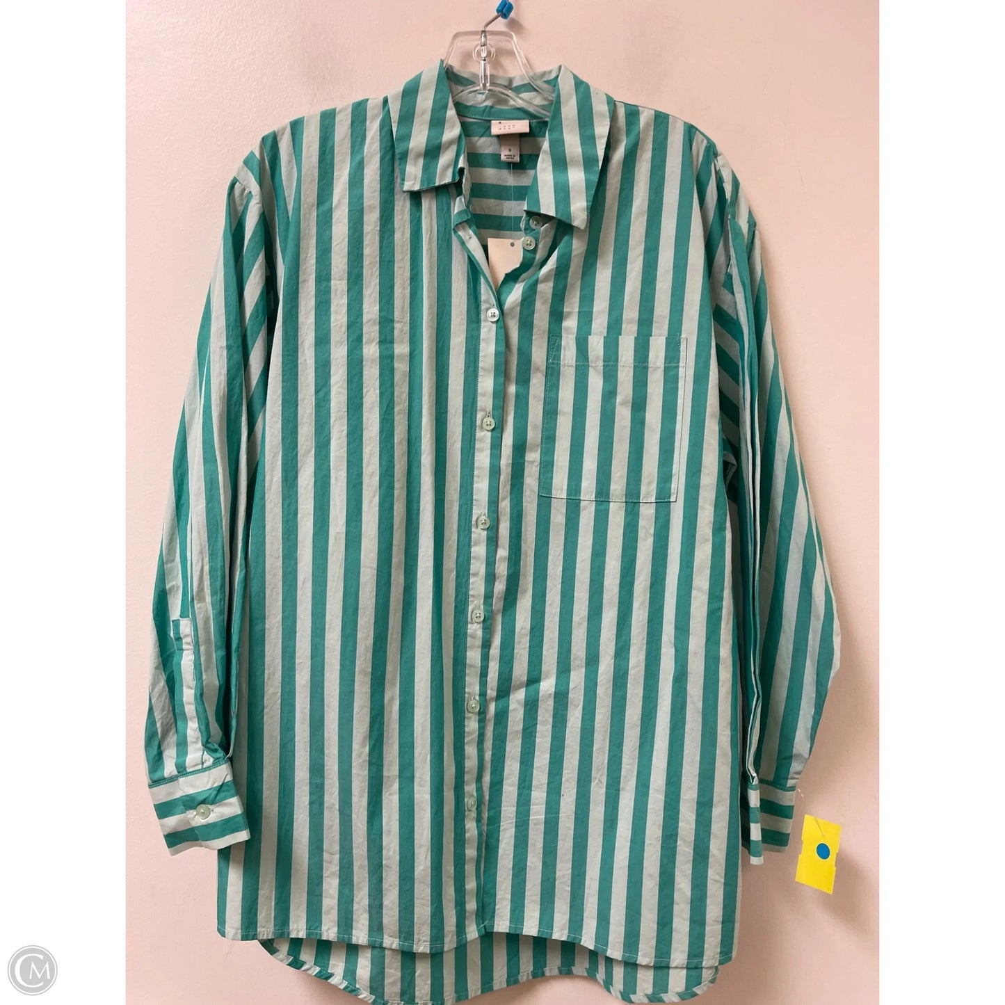 Blouse Long Sleeve By A New Day In Green, Size: S