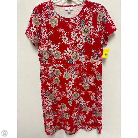 Dress Casual Midi By J. Jill In Red, Size: Xsp