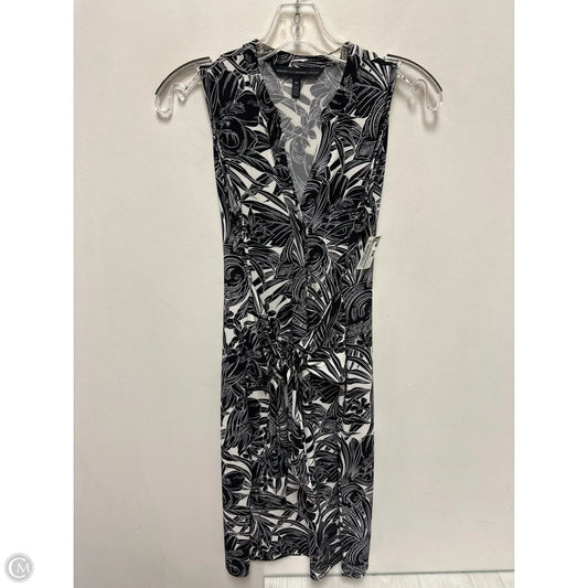 Dress Casual Midi By White House Black Market In Black & White, Size: Xs