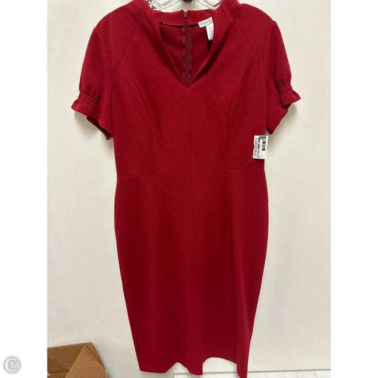 Dress Casual Midi By London Times In Red, Size: S