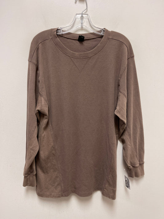 Brown Top Long Sleeve Wild Fable, Size Xs