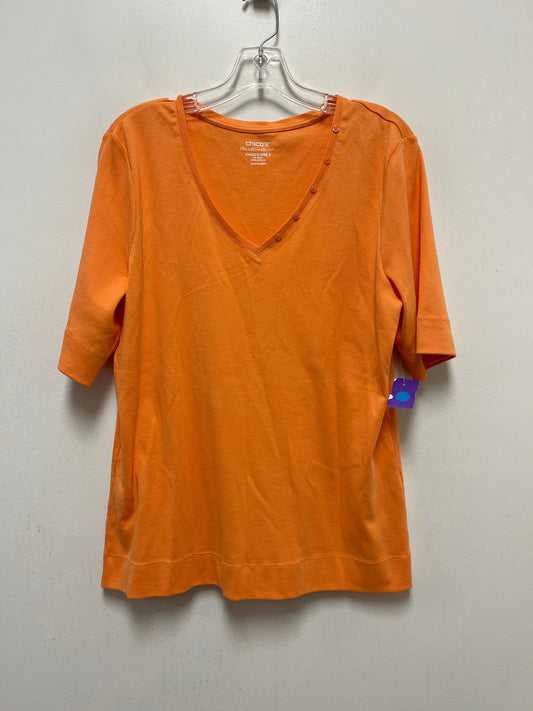 Orange Top 3/4 Sleeve Chicos, Size L