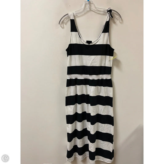 Dress Casual Midi By Who What Wear In Black & White, Size: S