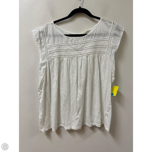 Top Sleeveless By Lucky Brand In White, Size: Xl