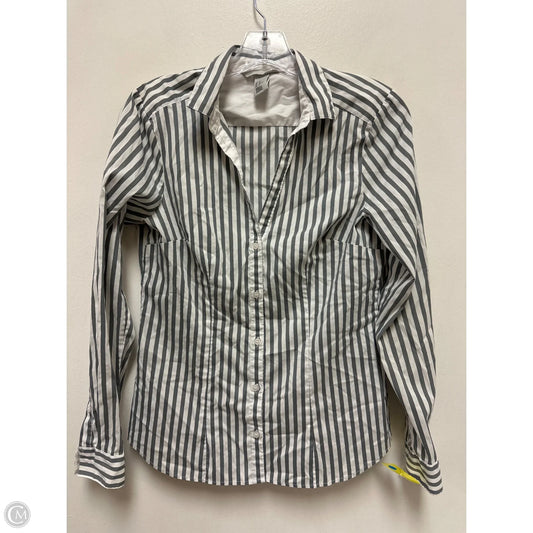 Blouse Long Sleeve By H&m In Striped Pattern, Size: M