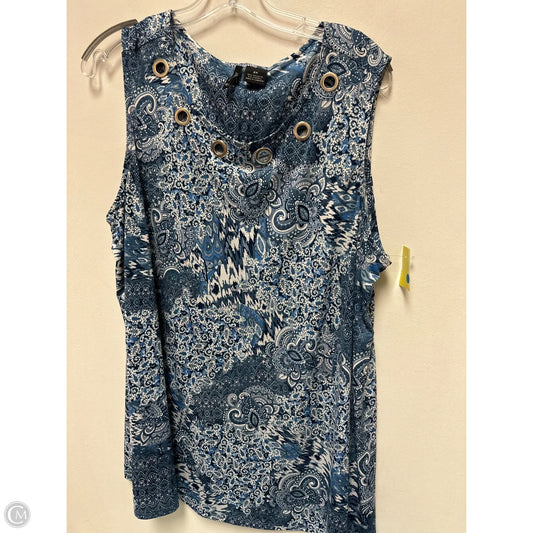 Top Sleeveless By New Directions In White, Size: 2x