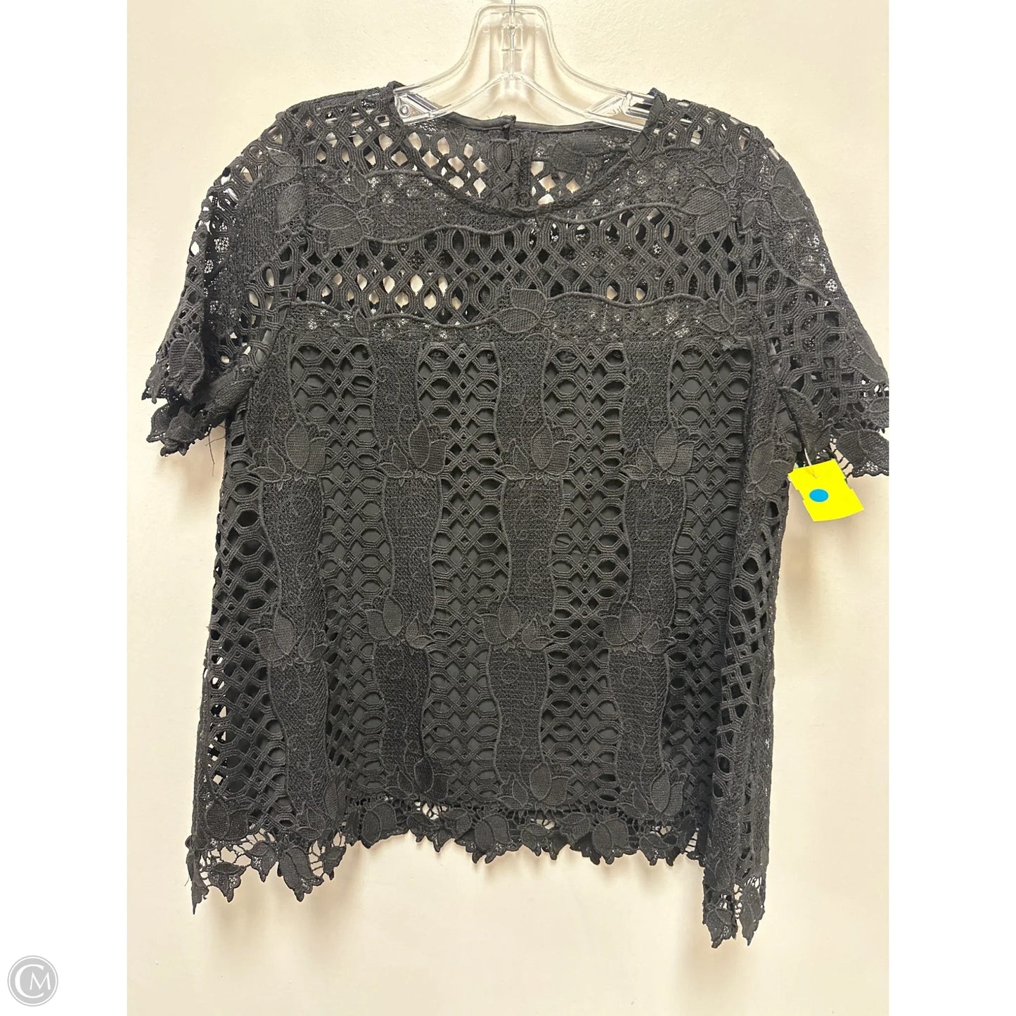 Top Short Sleeve By Allison In Black, Size: S