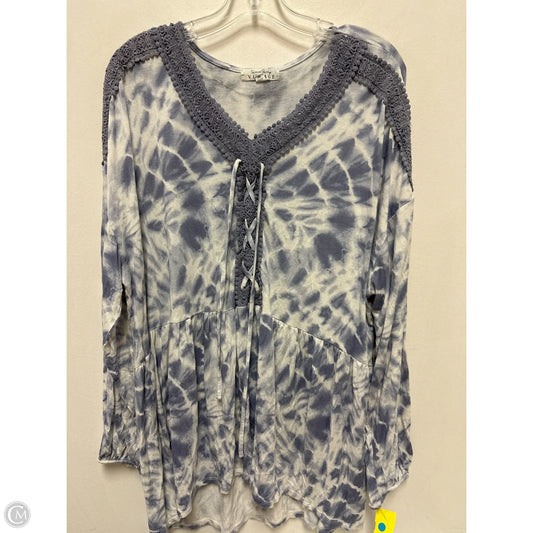 Top Long Sleeve By French Laundry In Purple & White, Size: 3x