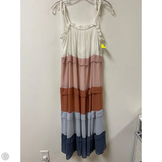 Dress Casual Midi By She + Sky In Multi-colored, Size: L