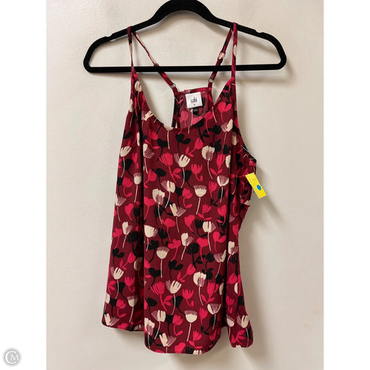 Top Sleeveless By Cabi In Pink & Red, Size: M