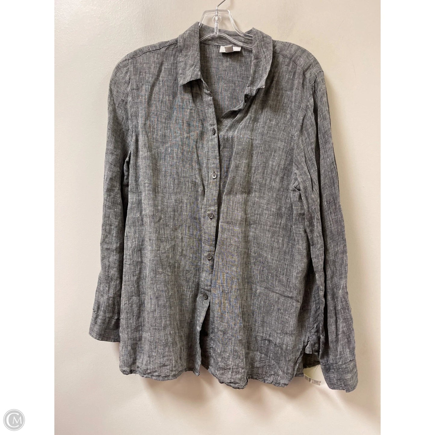 Blouse Long Sleeve By J. Jill In Grey, Size: M