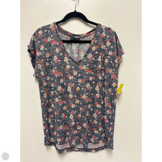 Top Short Sleeve By Bobeau In Floral Print, Size: Xl