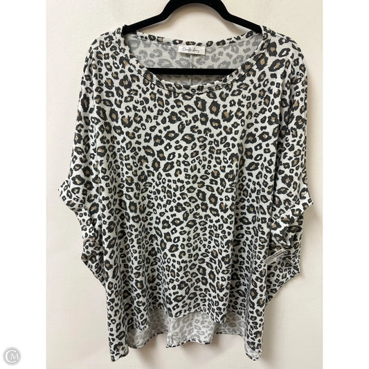 Top Short Sleeve By Charlotte Avery In Animal Print, Size: Xl