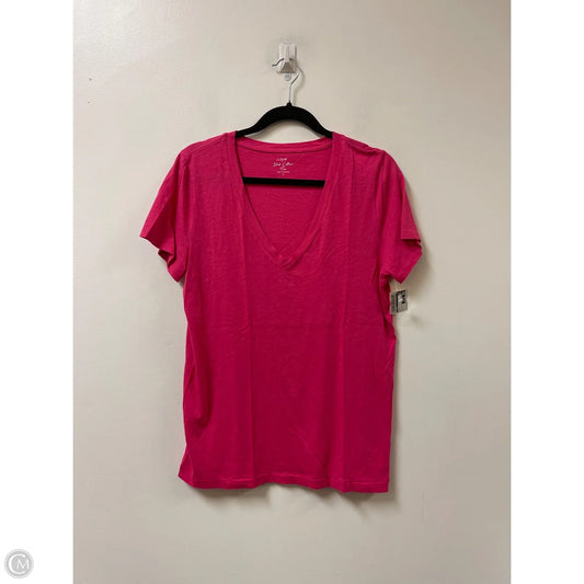 Top Short Sleeve By J. Crew In Pink, Size: L