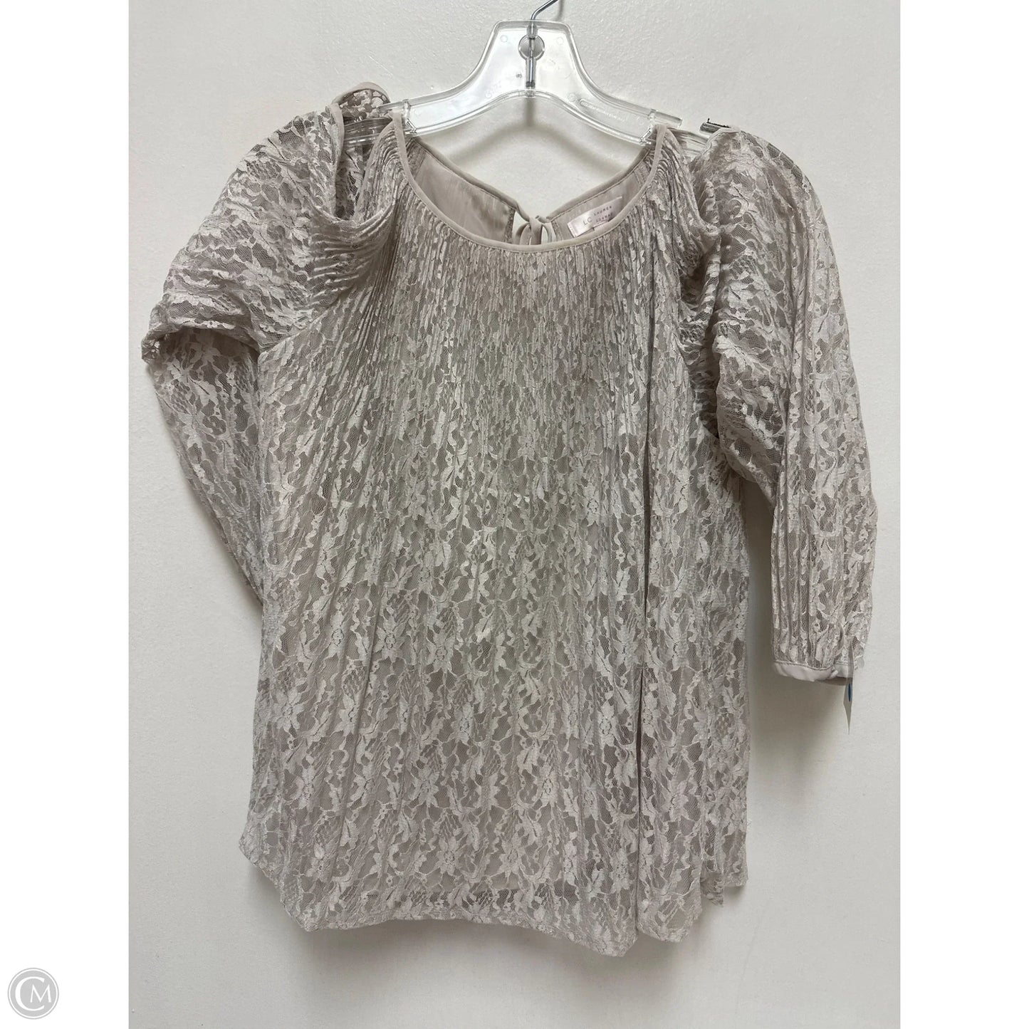 Top Long Sleeve By Lc Lauren Conrad In Cream, Size: S