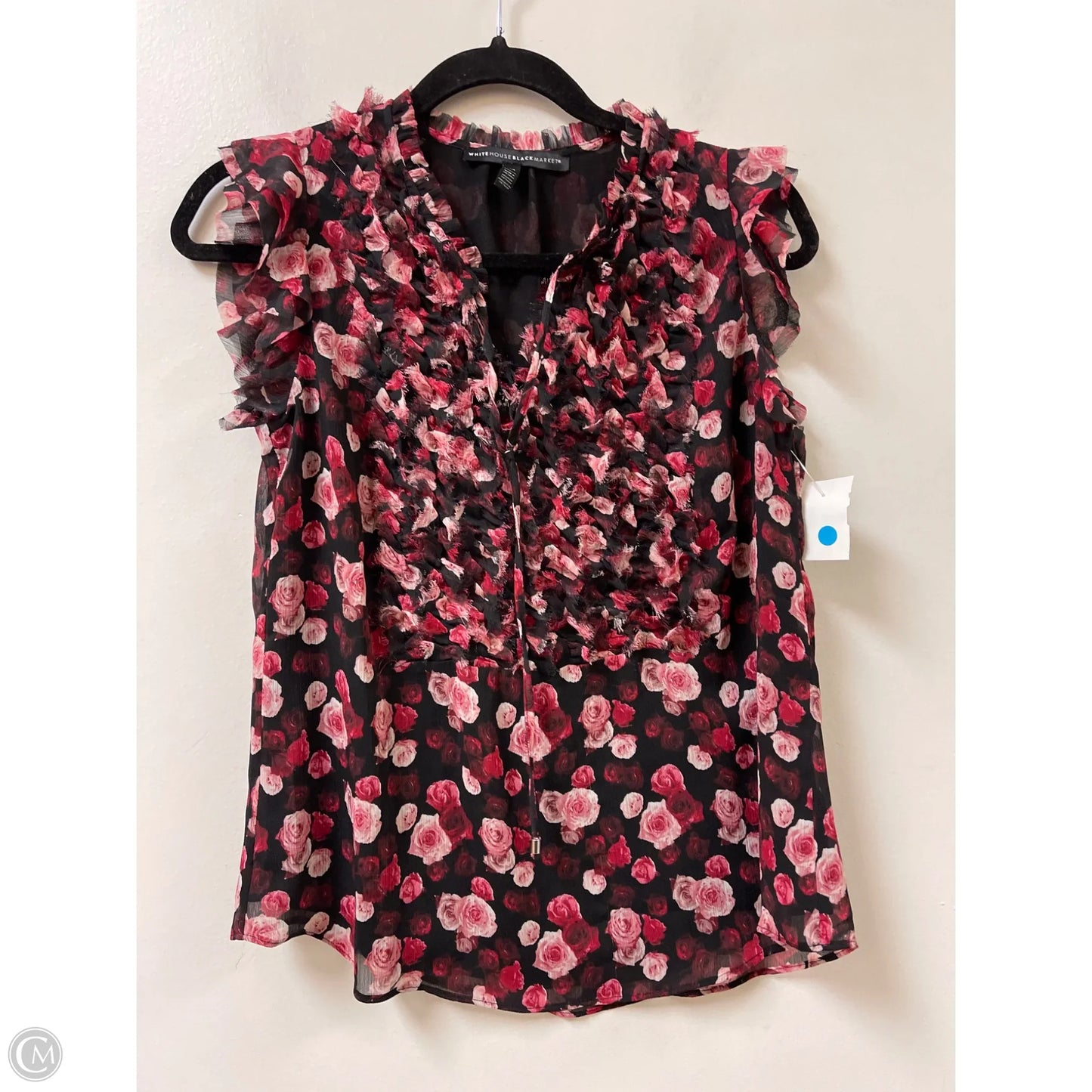 Top Sleeveless By White House Black Market In Floral Print, Size: Xs