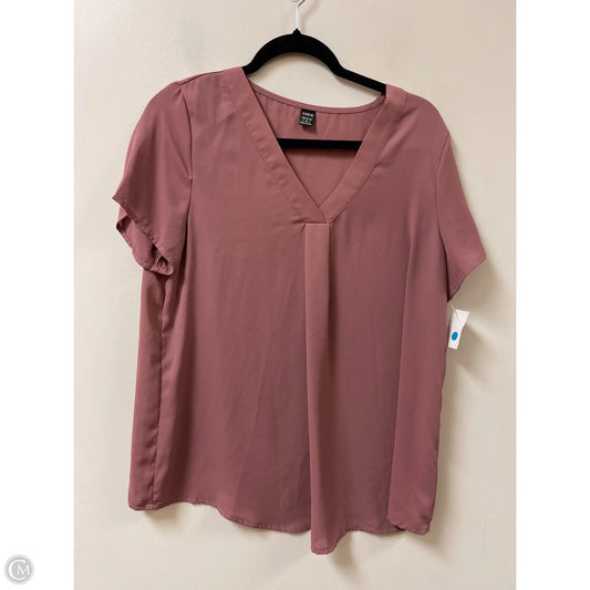 Top Short Sleeve By Shein In Pink, Size: S