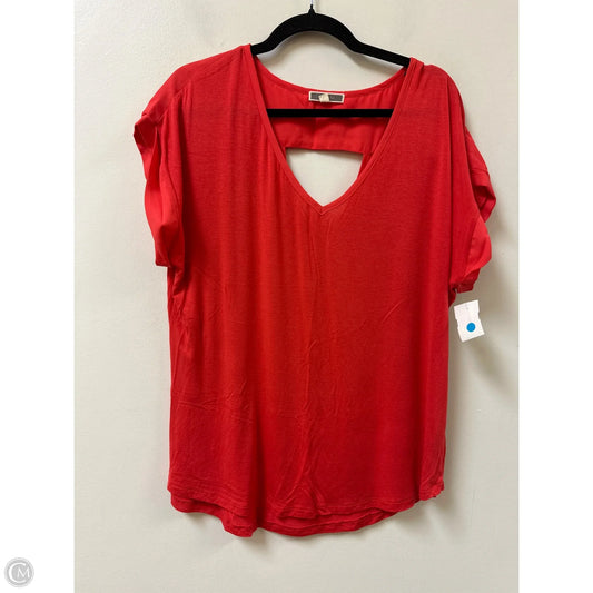 Top Short Sleeve By Pleione In Red, Size: Xl