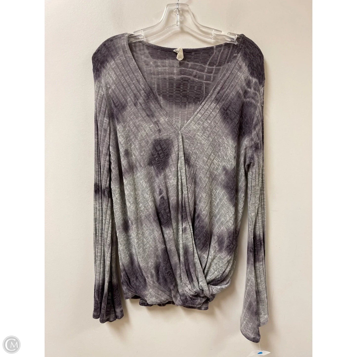 Top Long Sleeve By By Together In Grey & Purple, Size: L