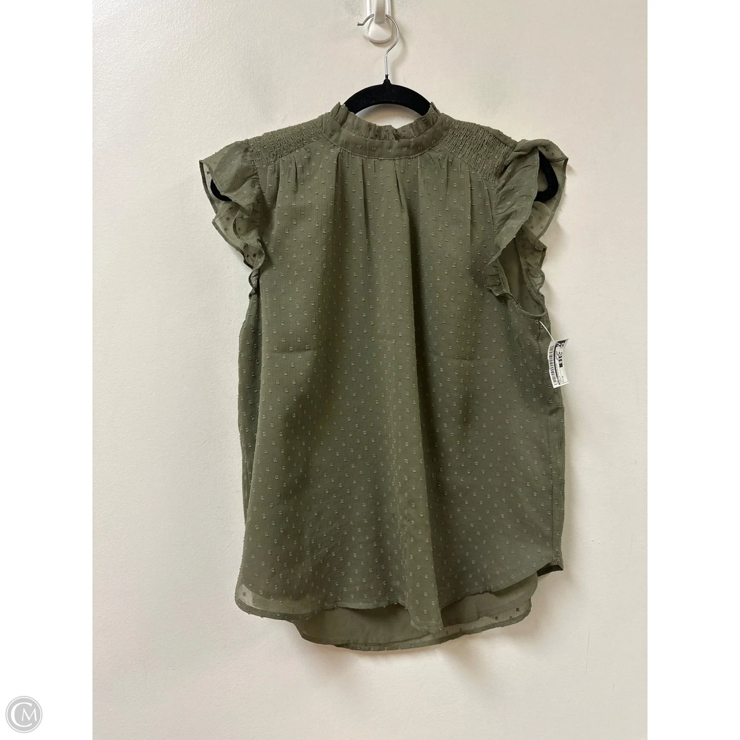 Top Sleeveless By Loft In Green, Size: M