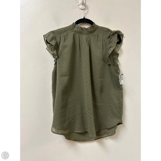 Top Sleeveless By Loft In Green, Size: M