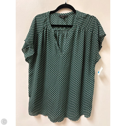 Top Short Sleeve By Banana Republic In Green, Size: Xl
