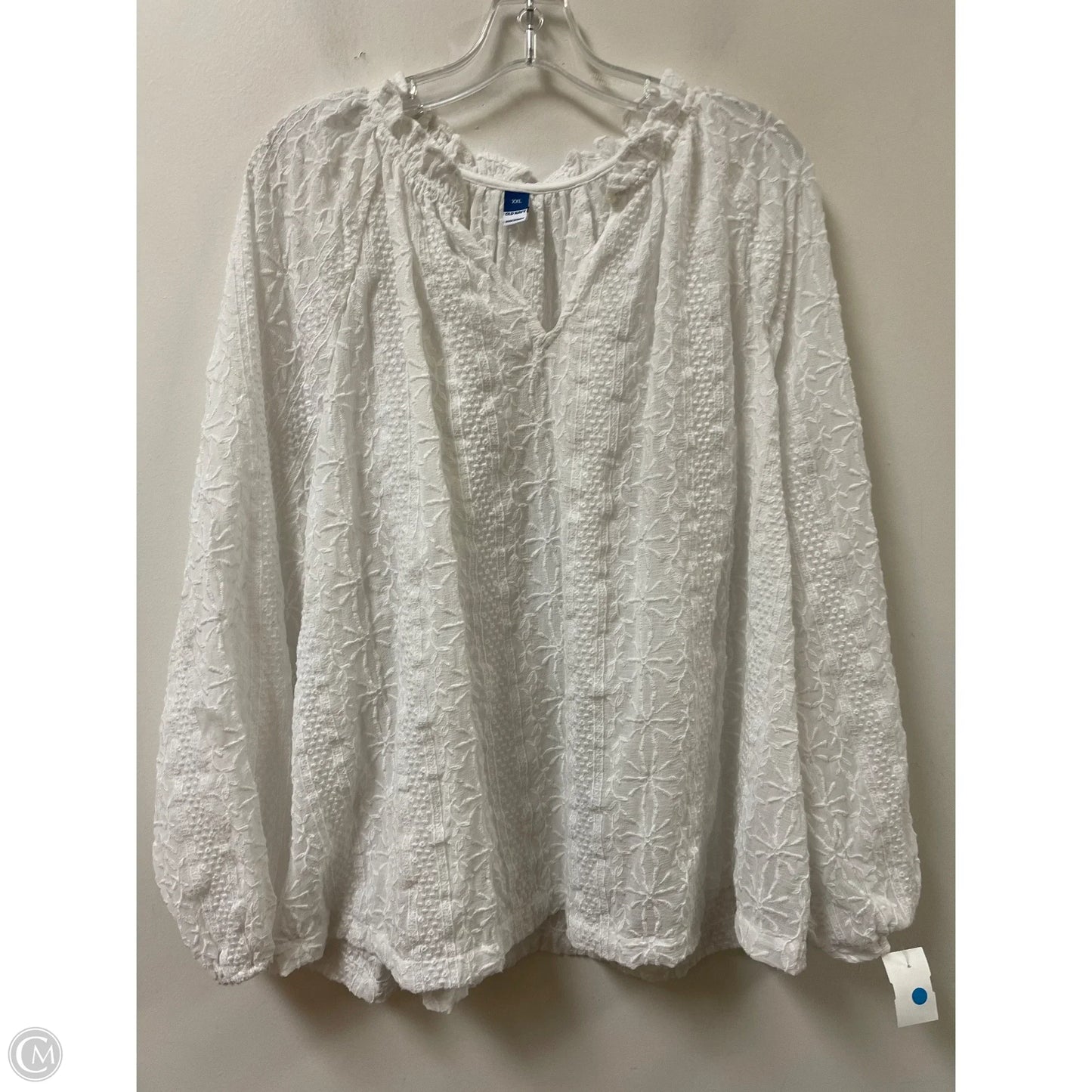Top Long Sleeve By Old Navy In White, Size: 1x