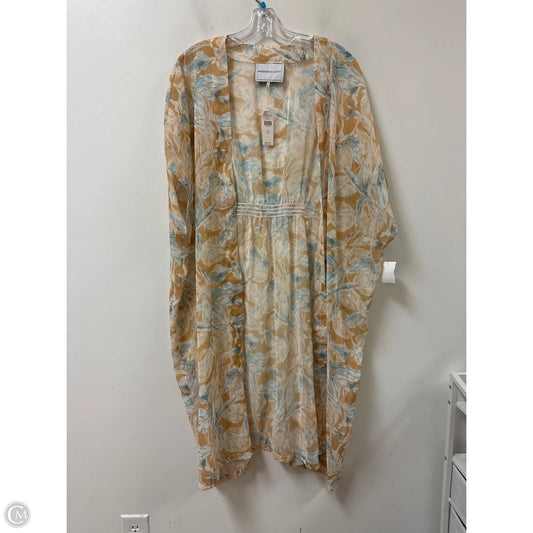 Kimono By Anthropologie In Blue & Yellow, Size: Osfm