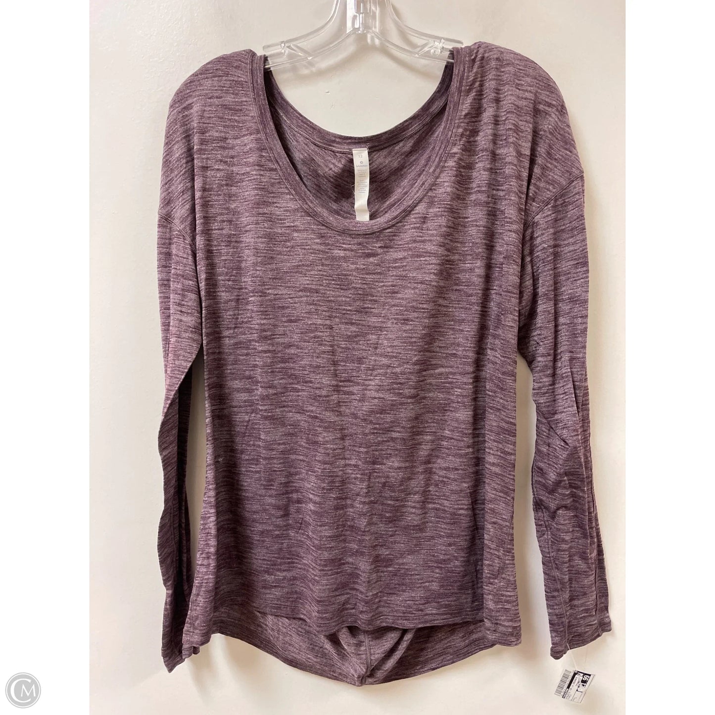 Athletic Top Long Sleeve Crewneck By Lululemon In Purple, Size: L