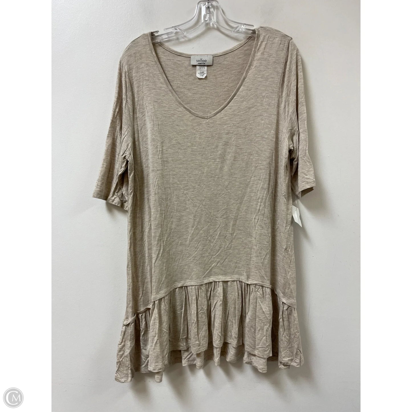 Tunic Sleeveless By Clothes Mentor In Cream, Size: L