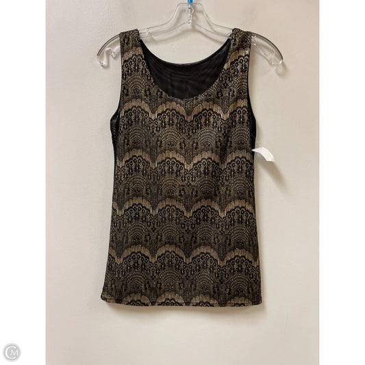 Top Sleeveless By Clothes Mentor In Black & Gold, Size: S