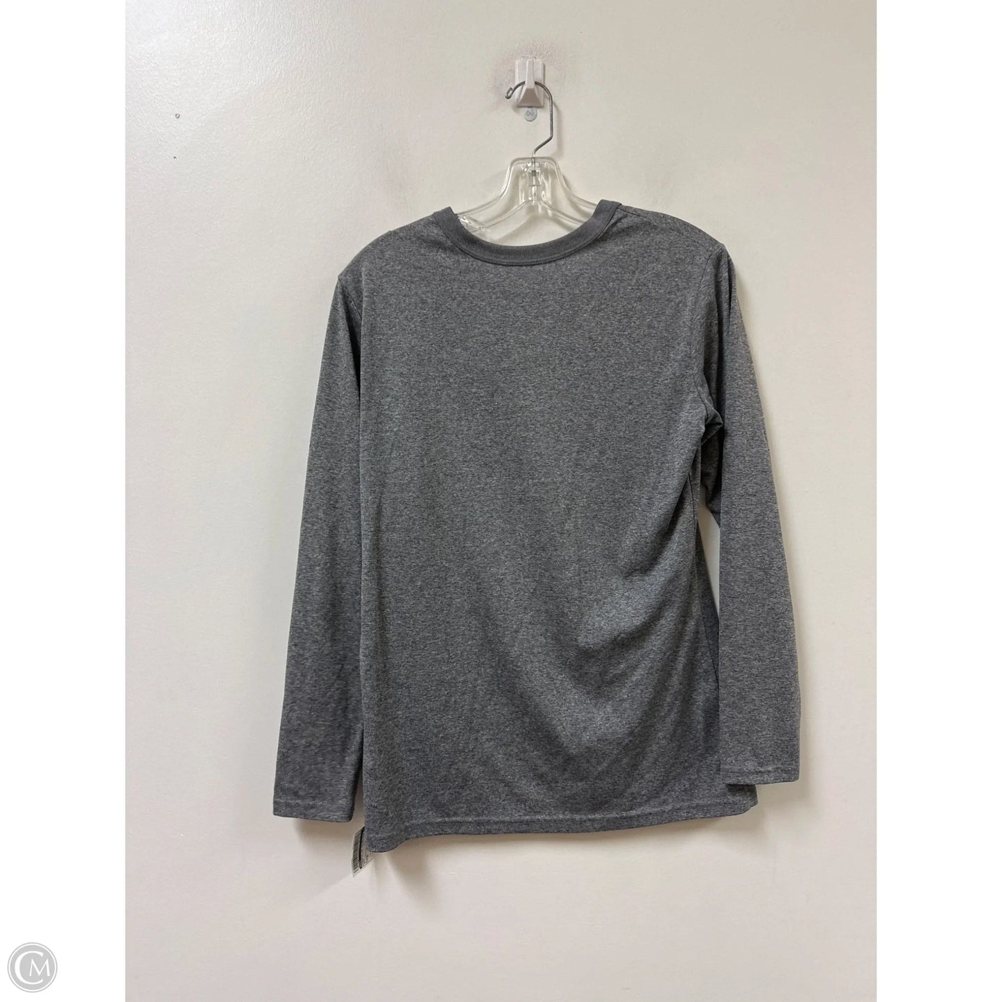 Athletic Top Long Sleeve Crewneck By Nike In Grey, Size: M