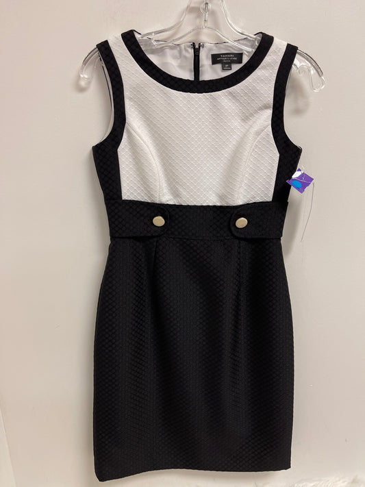 Black Dress Casual Midi Tahari By Arthur Levine, Size Petite   Xs