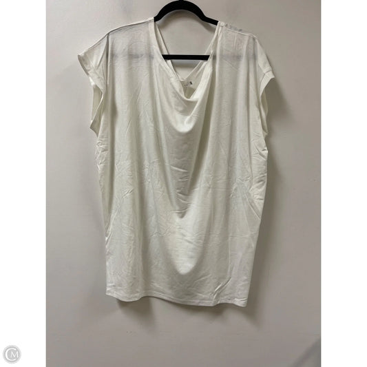 Top Short Sleeve By Clothes Mentor In White, Size: 2x