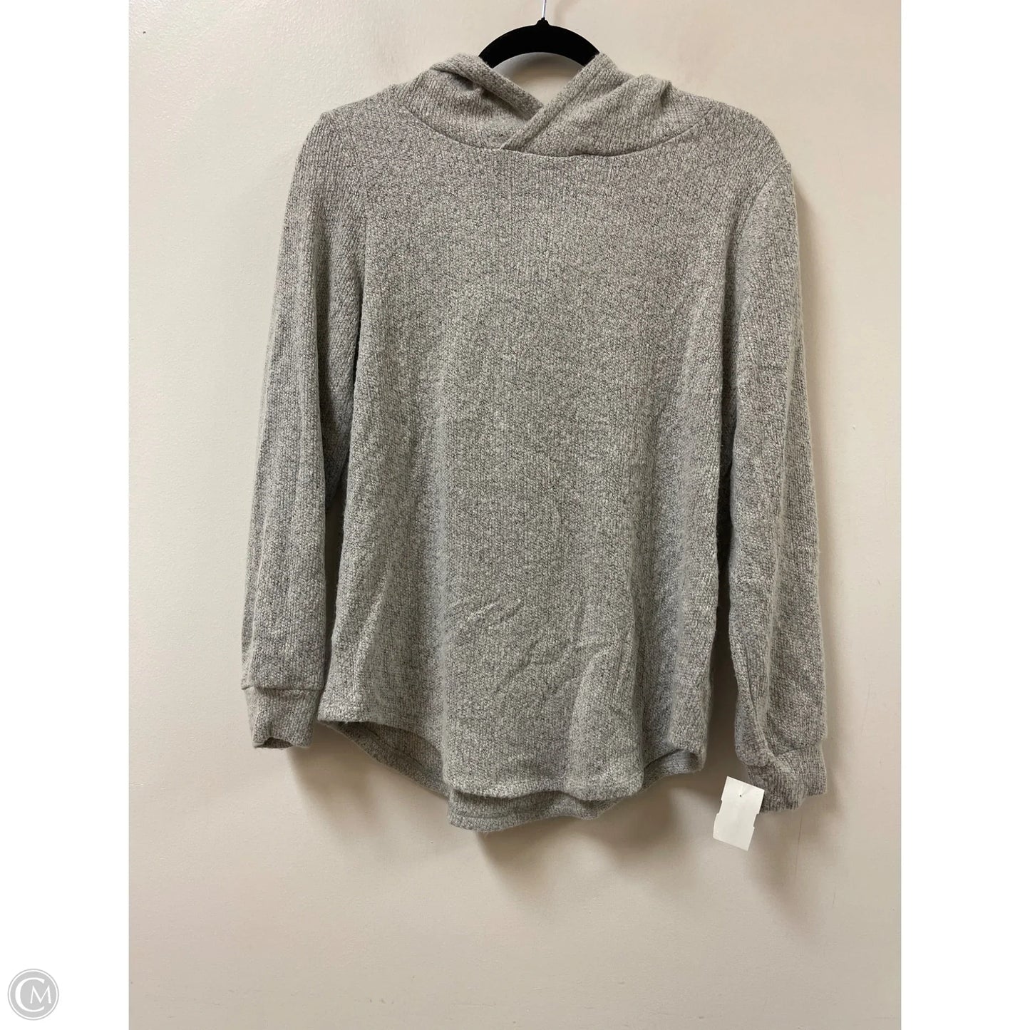 Sweatshirt Hoodie By Loft In Grey, Size: M