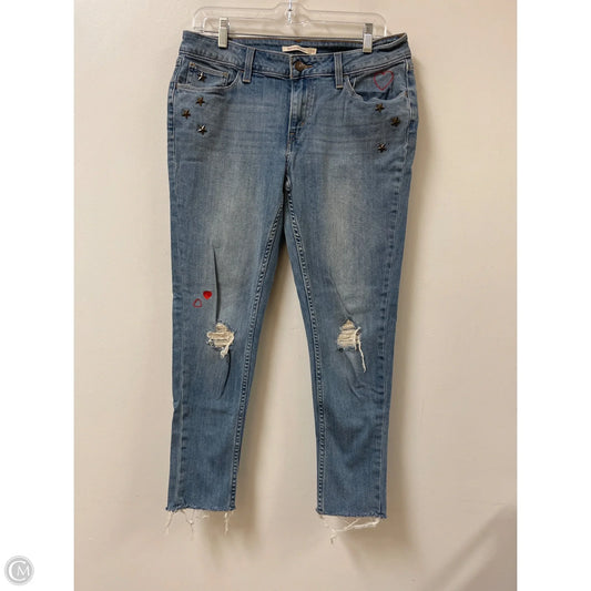 Jeans Skinny By Levis In Blue Denim, Size: 12
