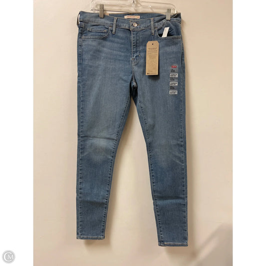 Jeans Skinny By Levis In Blue Denim, Size: 14