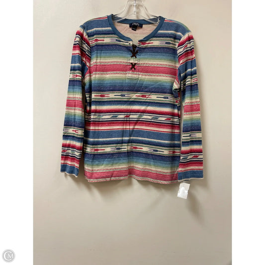 Top Long Sleeve By Chaps In Multi-colored, Size: L